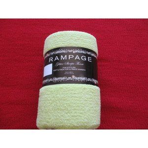 RAMPAGE LIME GREEN GLITTER SHERPA THROW 50X60 INCHES